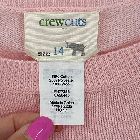 Crewcuts Factory Sequin Sprinkles Cupcake Crewneck Sweater Girls Size 14 Pink - Picture 4 of 5